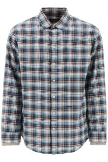 dsquared2 check shirt with layered sleeves