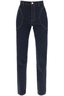 alaia high-waisted slim fit jeans