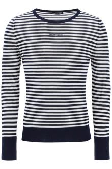 dolce &amp; gabbana lightweight striped wool pullover sweater