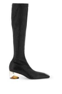 jil sander stretch leather boots