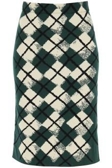 burberry &quot;knitted diamond pattern midi skirt