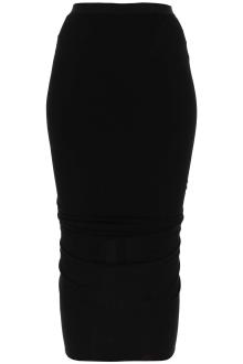 rick owens &#039;jersey midi skirt with shrimp