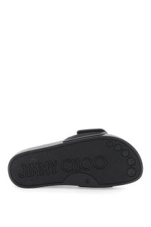 jimmy choo slides with logo