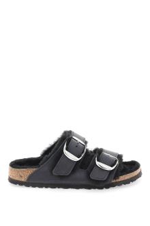 birkenstock arizona big buckle slides in teddy