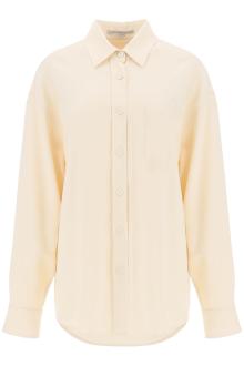 stella mccartney oversized shirt in crepe jersey