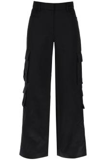 self portrait satin cargo pants for men