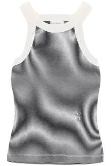 closed striped racer tank top