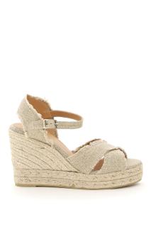 castaner lurex bromelia wedge sandals