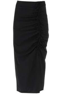 ganni midi skirt with ornamental bows