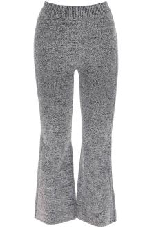 ganni stretch knit cropped pants