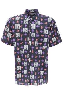 comme des garcons shirt short-sleeved shirt with andy warhol print