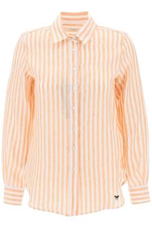 weekend max mara linen striped shirt for men by lari