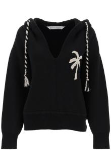 palm angels palm knitted hoodie