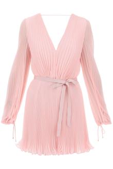 max mara &quot;mini pleated chiffon visit dress