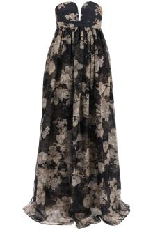 max mara acerbo silk chiffon bustier dress