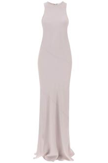 ami alexandre matiussi maxi crepe dress with bias cuts