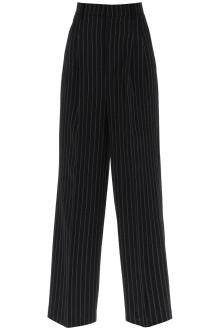 ami alexandre matiussi wide-legged pinstripe trousers with