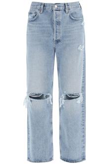 agolde 90&#039;s destroyed jeans with distressed details