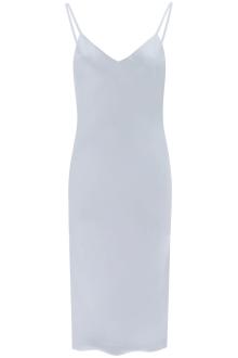 norma kamali crepe satin slip dress