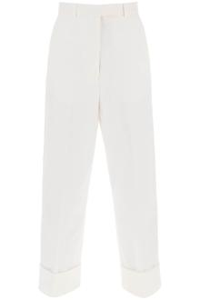 thom browne cropped wide leg jeans