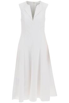 roland mouret cotton poplin midi dress in