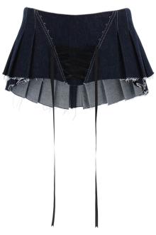 dilara findikoglu micro pleated skirt with corset