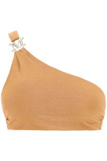 max mara beachwear one-shoulder bikini top in jersey and