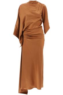 christopher esber cusco silk draped midi dress