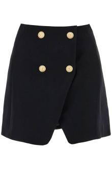 balmain &quot;mini skirt in grain de p