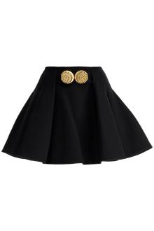 balmain pleated mini skirt with snail