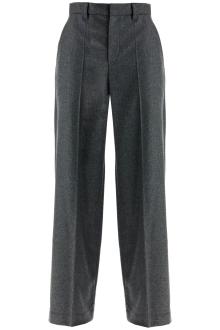 brunello cucinelli tailored flannel trousers for