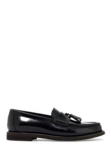 brunello cucinelli minimal shiny tassel calfskin lo