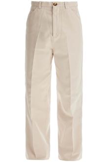 brunello cucinelli twill gabardine trousers with garment