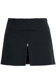 courreges twill mini skirt with zipper