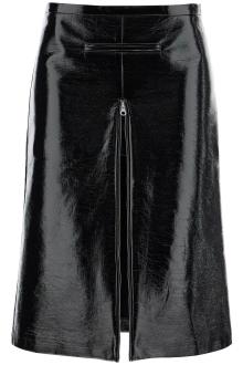 courreges vinyl midi skirt in seven