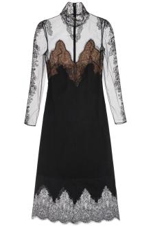 valentino garavani silk and lace dress