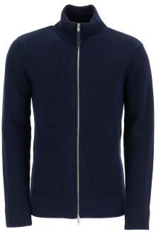 maison margiela zip-up cardigan with