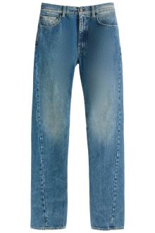 maison margiela straight jeans with twisted seams