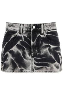 alexander wang acid-washed mini skirt