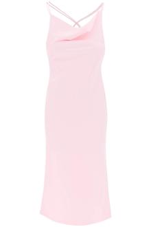 rotate satin midi slip dress for a