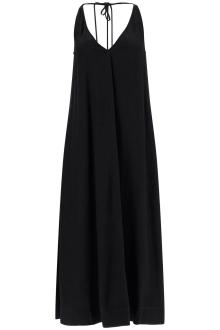 toteme maxi dress with t-strap belt