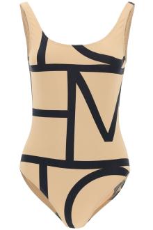 toteme one piece monogram swimsuit