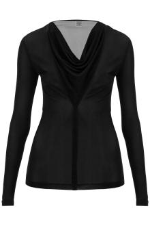 toteme draped neckline top with