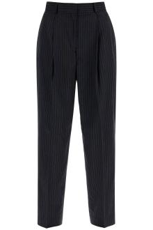 toteme double pleated pinstripe trousers