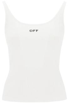 off-white tank top with off embroidery