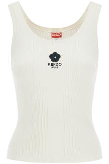 kenzo ribbed knit tank top with spaghetti straps