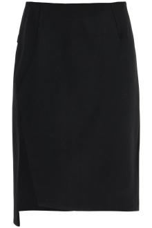 versace asymmetric midi skirt