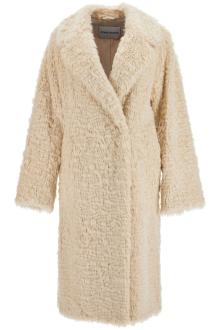 stand studio nicole faux fur coat