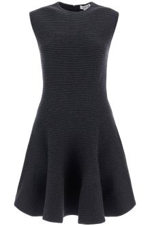 alaia &#039;ribbed knit skater dress with