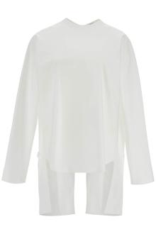 alaia asymmetric poplin top with